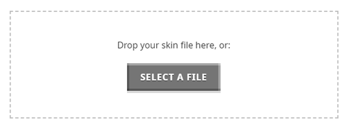 Uploading the skin file